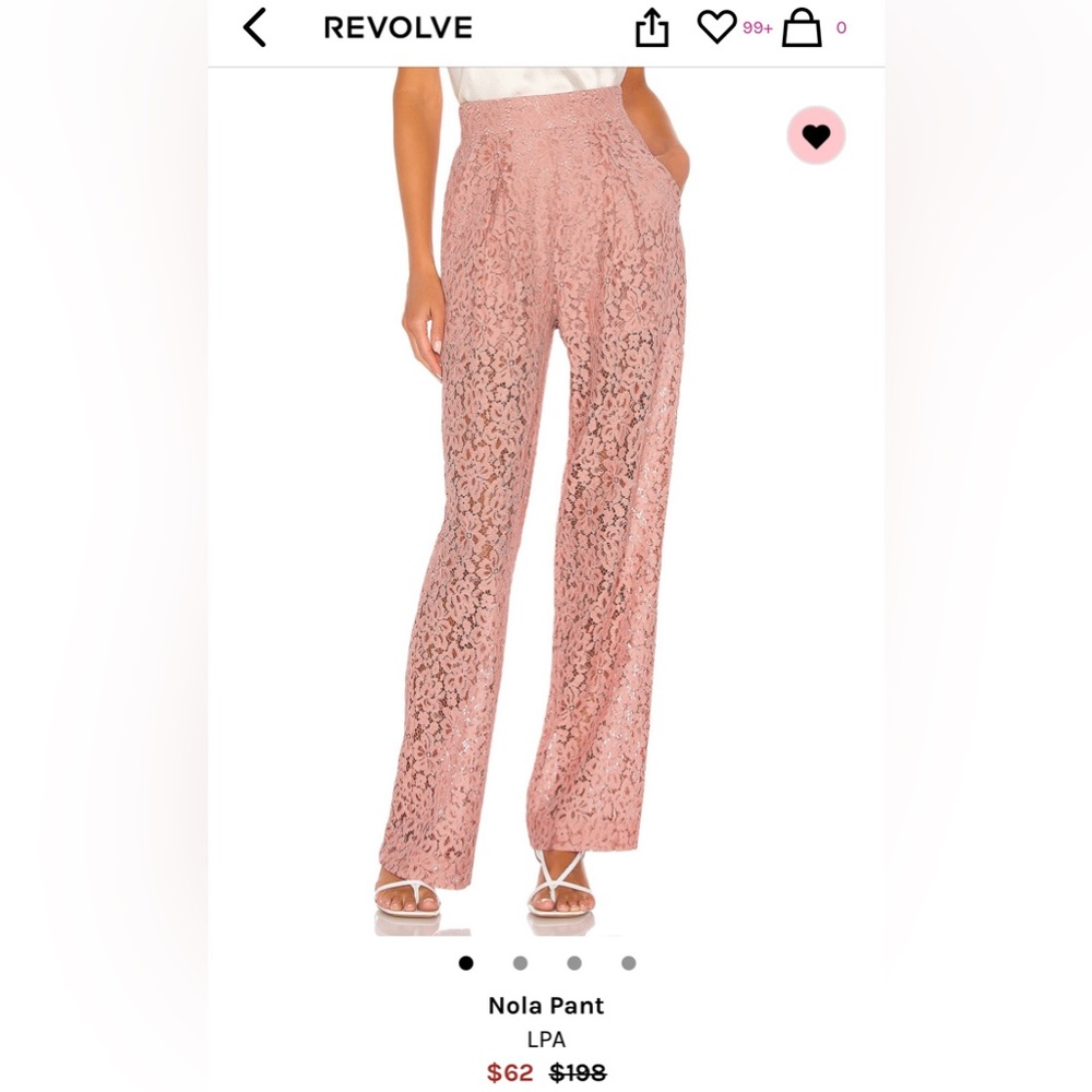 Mauve lace pants